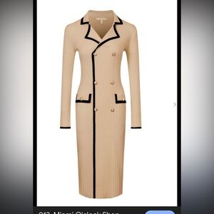 Rivir
Elegant TAN Double-Breasted Dress